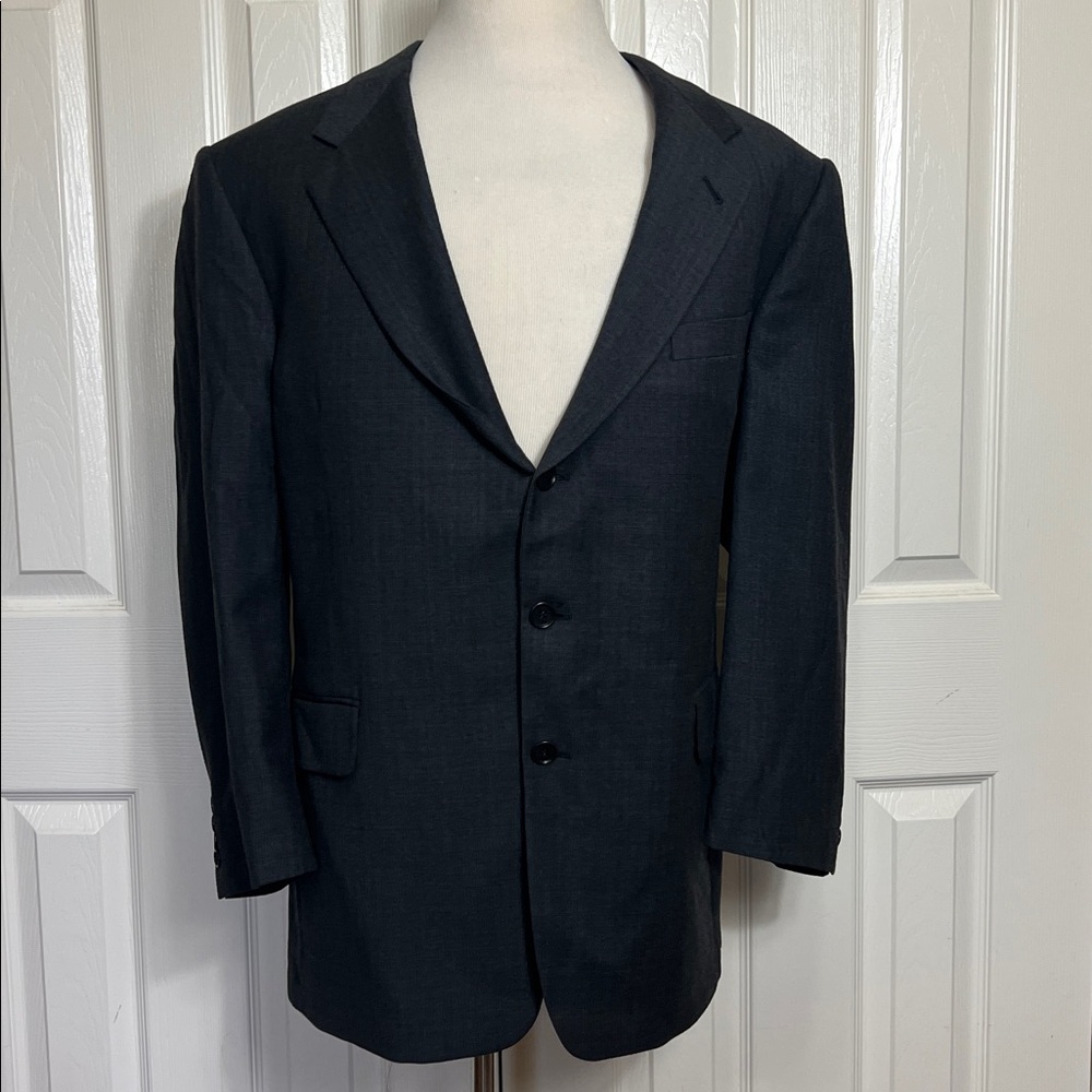 Vintage Harold Powell Wool Sport Coat Blazer Jacket Three Buttons Sz 46R